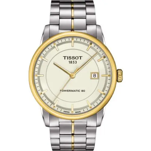 Tissot Powermatic 80 Ivory Dial Men`s Watch T0864072226100