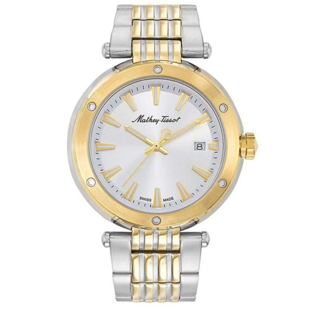 Mathey Tissot Men`s Neptune Silver Dial Watch - H912BI