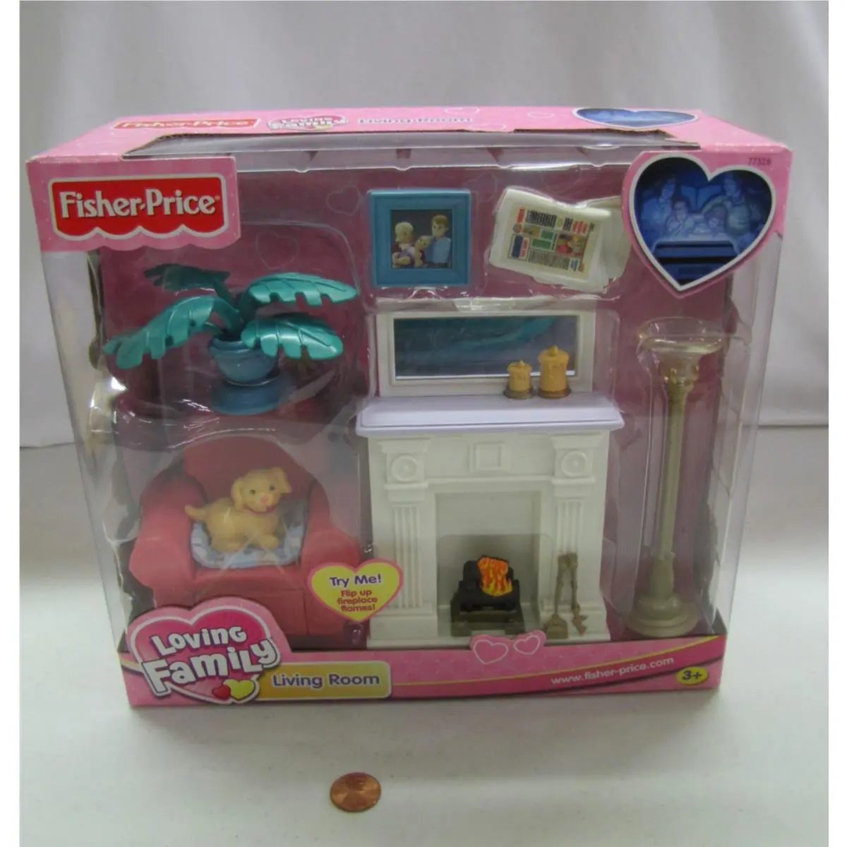 Fisher Price Loving Family Dollhouse Living Room Fireplace Recliner Chair