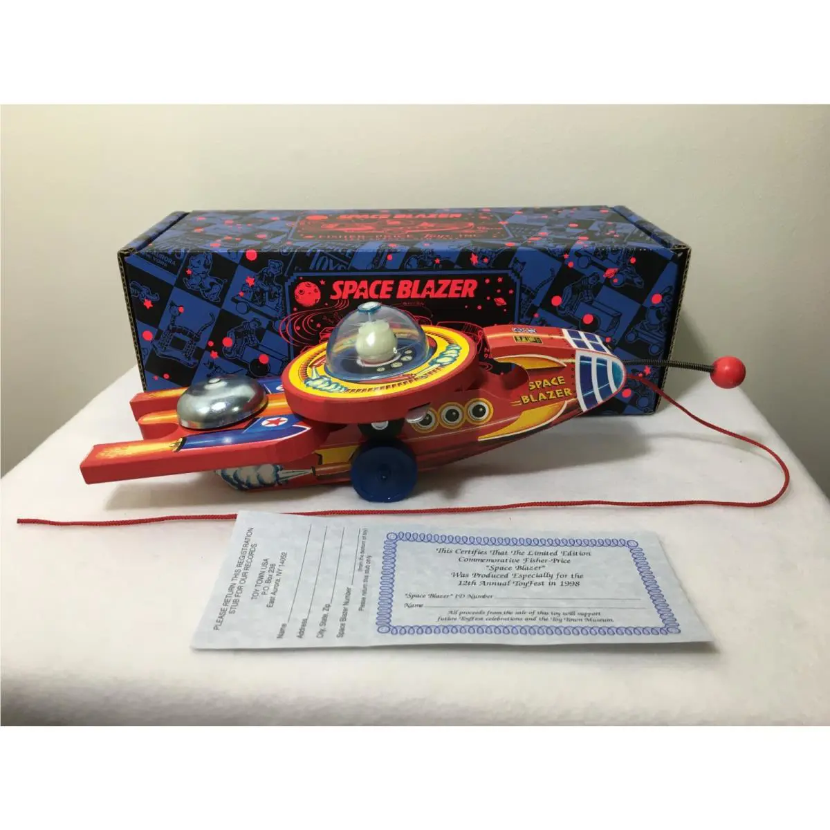 1998 Fisher Price Toy Fest Commemorative Space Blazer w/ Certificate No. 980750