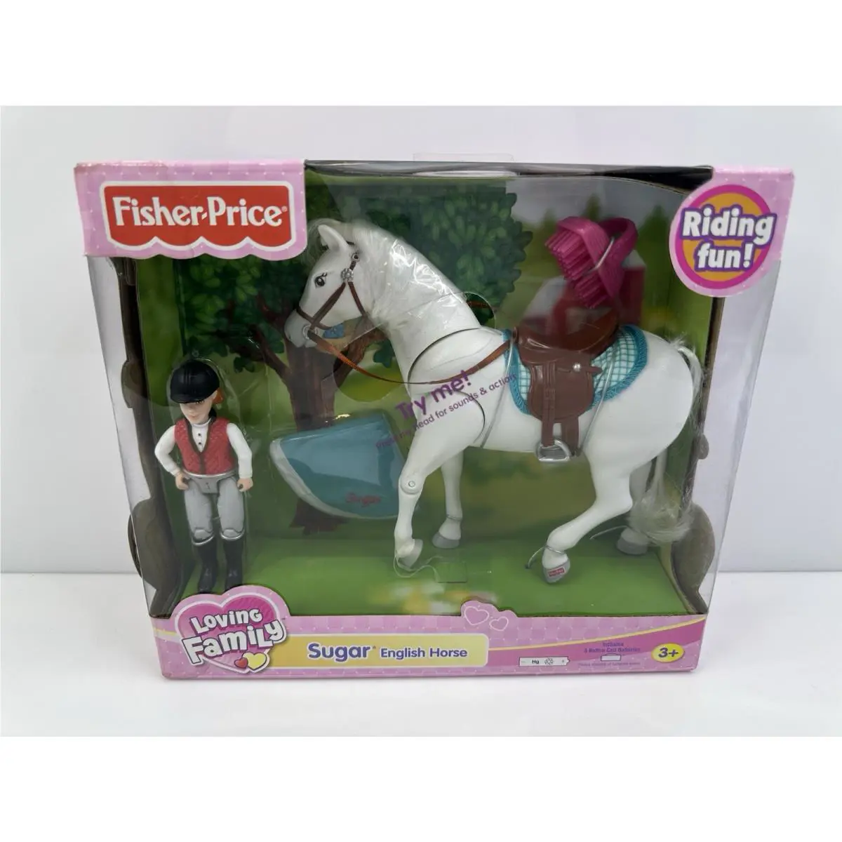 Vintage 2006 Fisher Price Loving Family Sugar English Horse K6779 White
