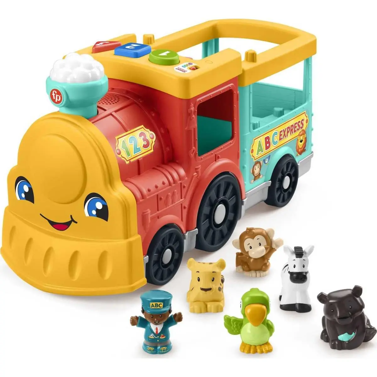 Fisher Price Little People Big Abc Animal Train with Sounds Lights 6 Figures