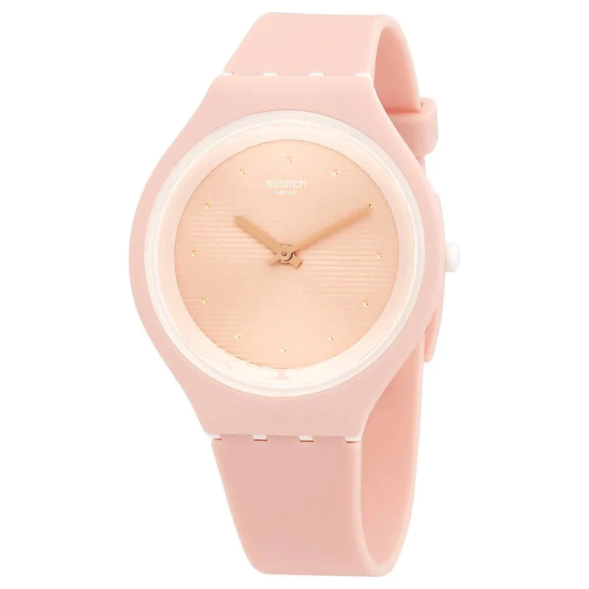Skinskin Quartz Pink Dial Ladies Watch SVUT100 by Swatch