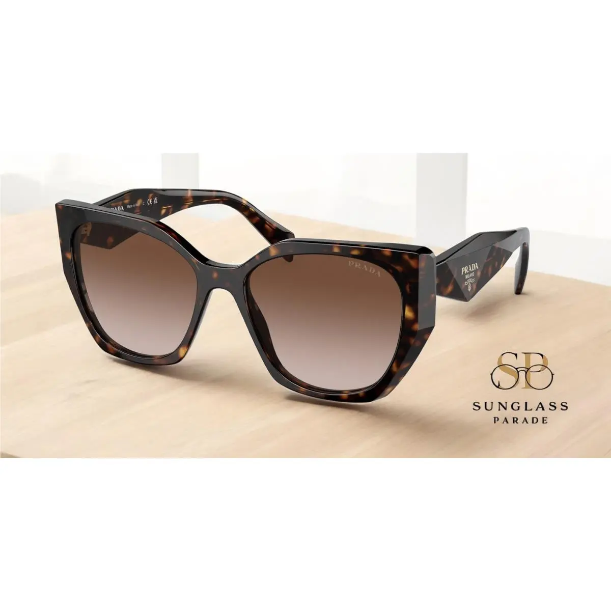 Prada PR 19ZS 2AU6S1 Tortoise Brown Gradient 55 mm Women`s Sunglasses