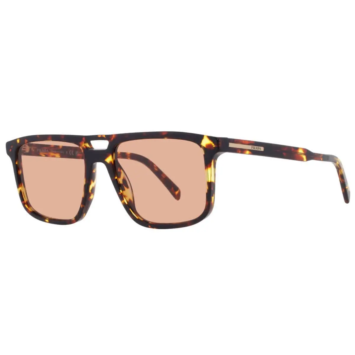 Prada Orange Square Men`s Sunglasses PR A22S 14O07V 56 PR A22S 14O07V 56