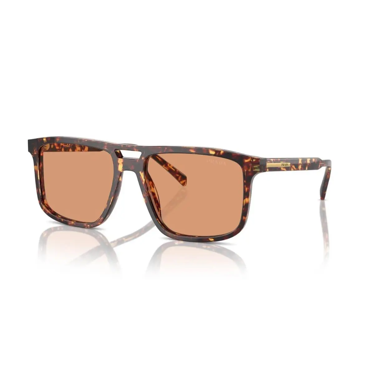 Prada Orange Square Men`s Sunglasses PR A22S 14O07V 56 PR A22S 14O07V 56