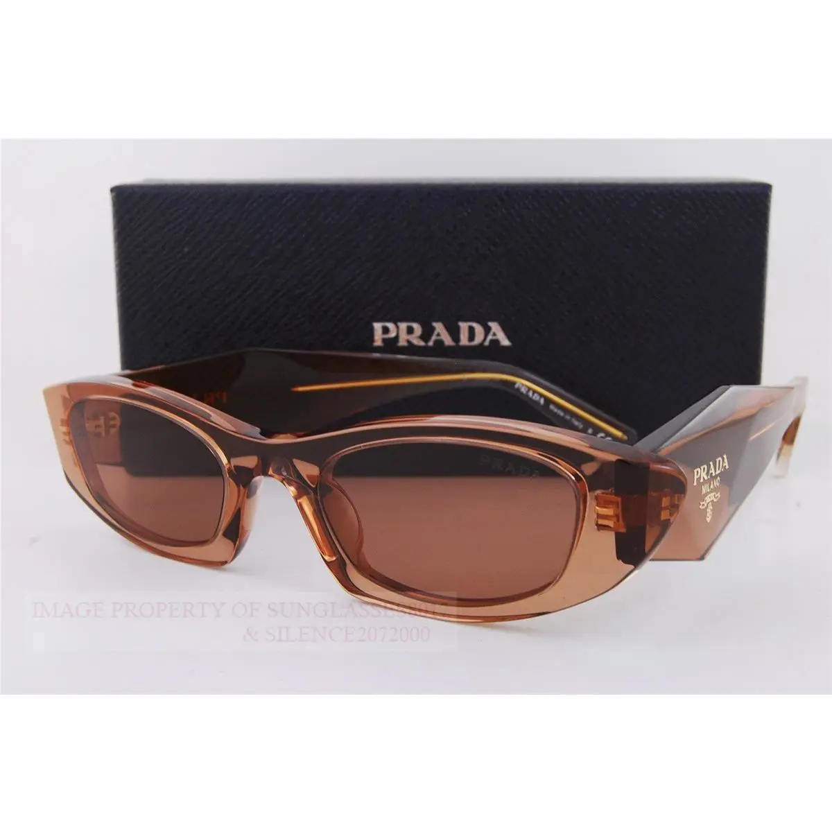 Prada Sunglasses PR B16S 28E 90Q Brown Transparent/brown For Women