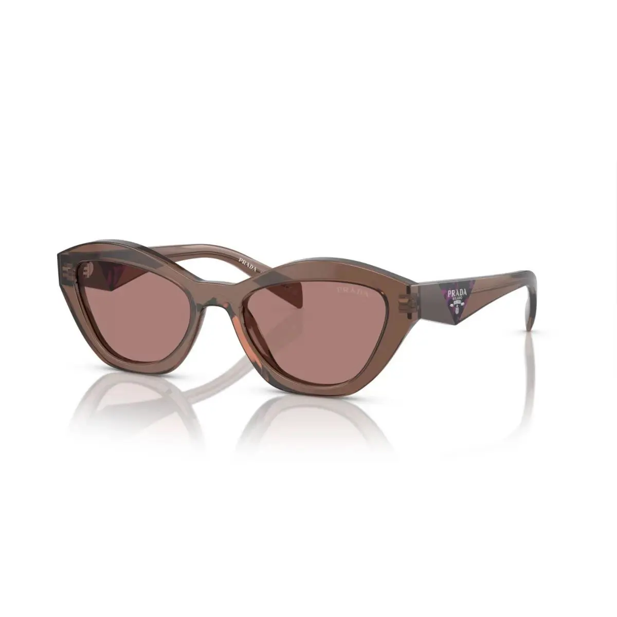 Prada PR A02S Brown Transparent/brown 17O-60B Sunglasses
