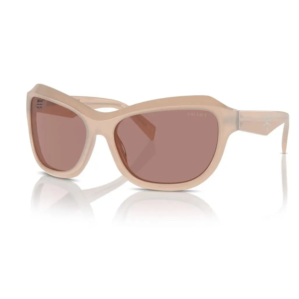 Prada PRA27S 19R10D 62 Opal Natural Light Brown Lens 62 mm Women`s Sunglasses