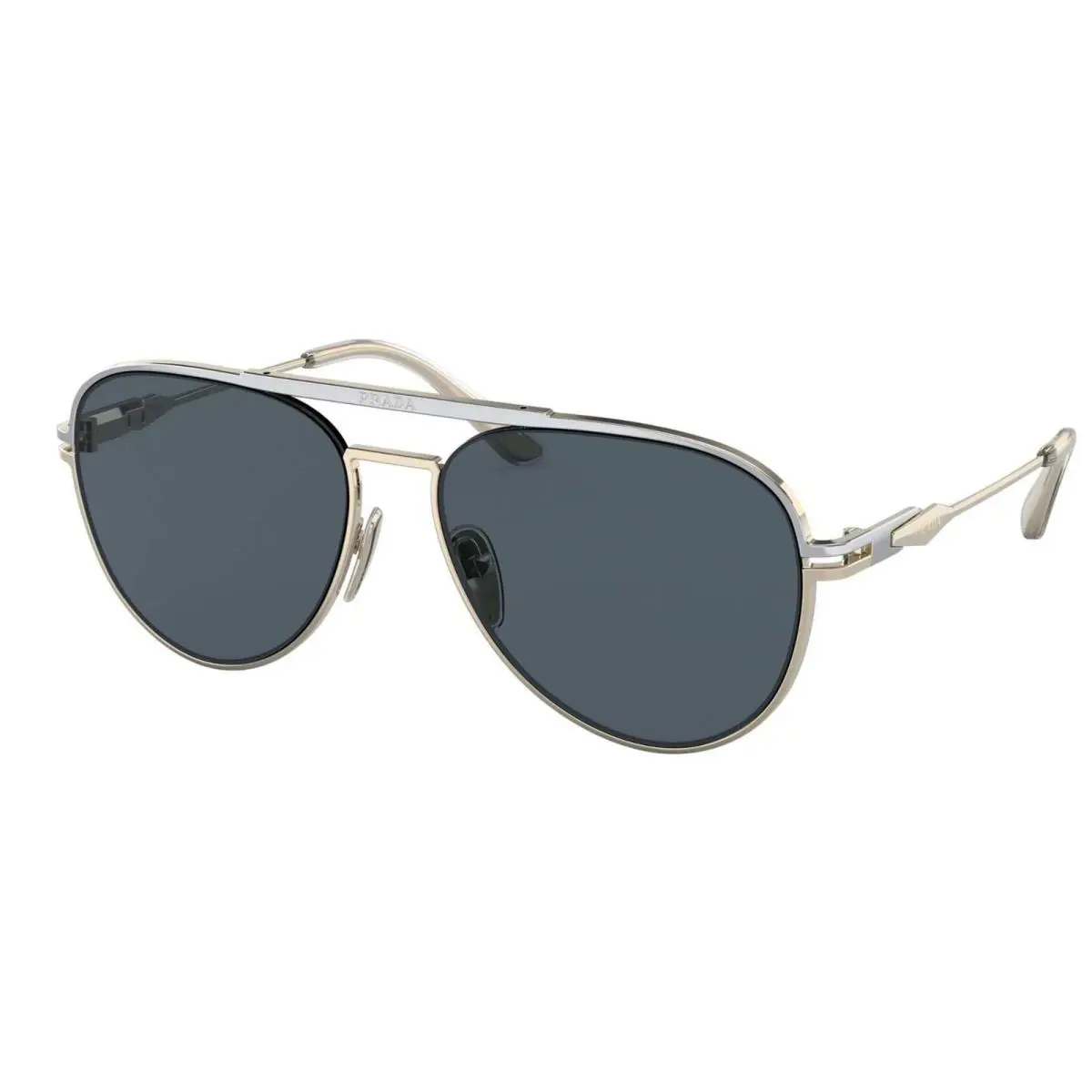 Prada PR54ZS 17F09T 57 Silver Light Gold/dark Grey 17F-09T Sunglasses