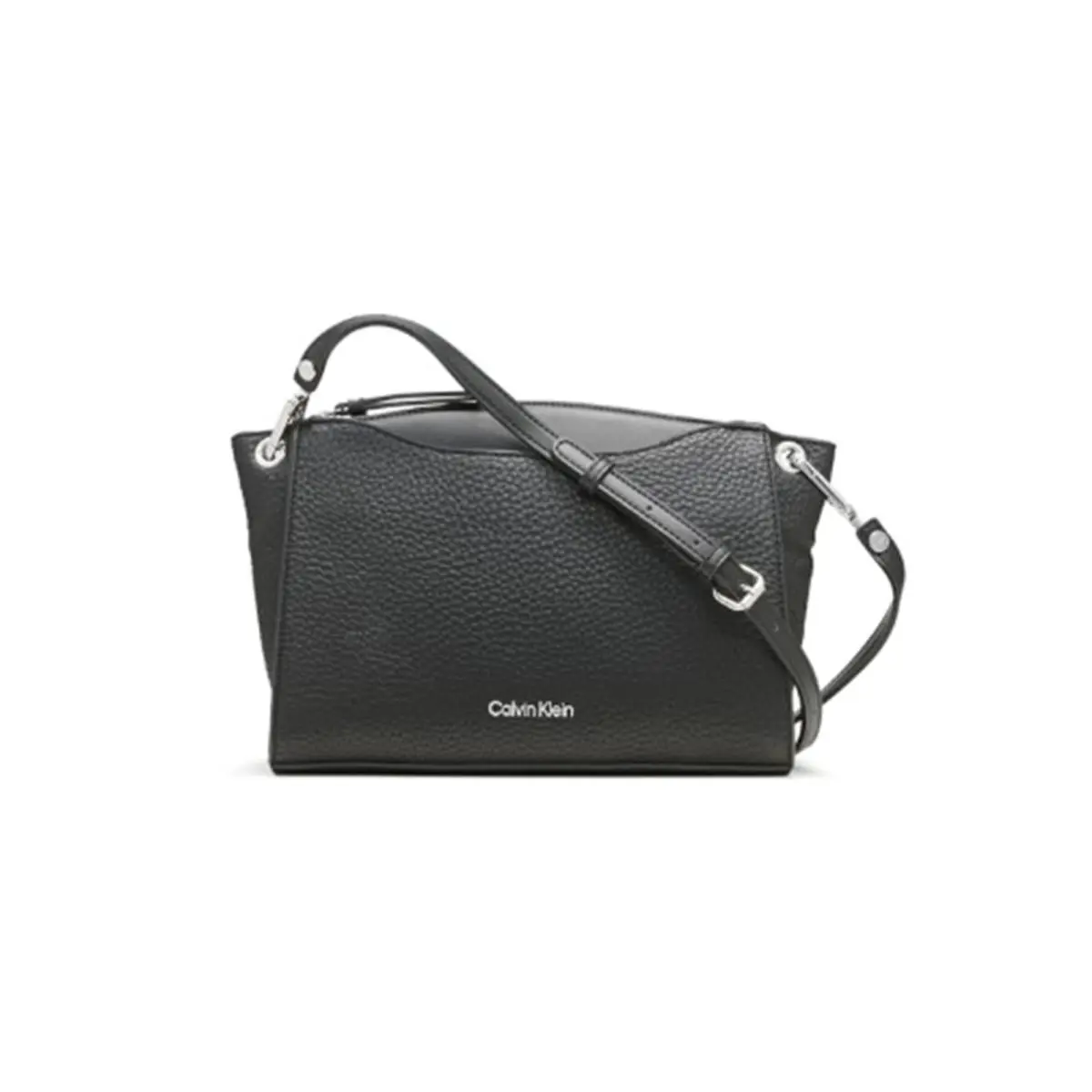 Calvin Klein Women`s Garnet Top Zip Crossbody Purse In Black