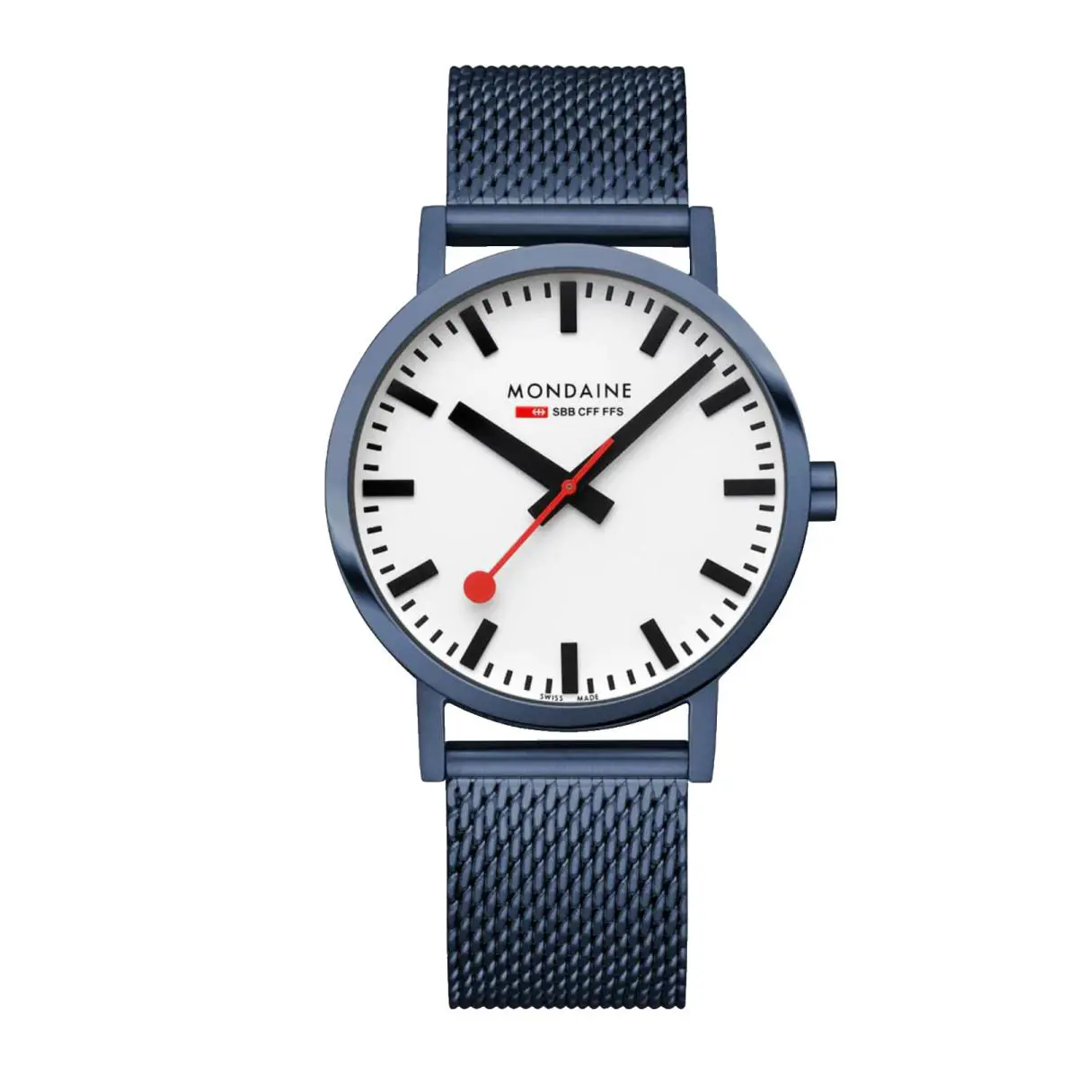 A660.30360.1BSBM Classic 40 mm Steel Mesh Bracelet Quartz Men`s Watch by Mondaine
