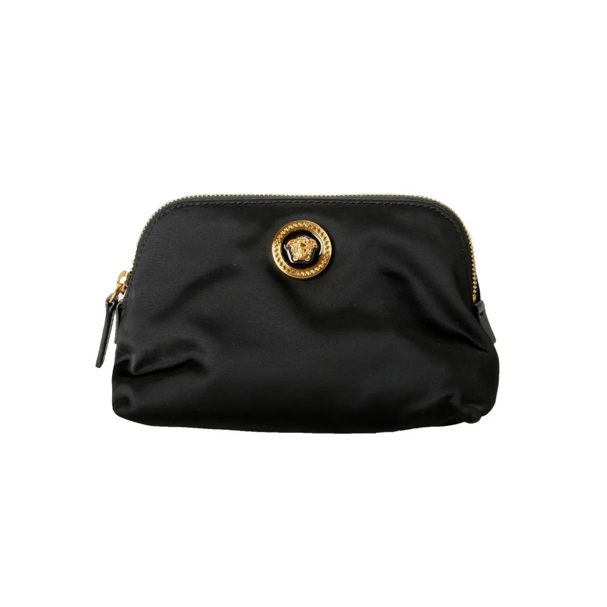 Versace Black Gold Medusa Head Beauty Toiletry Cosmetic Case One Size