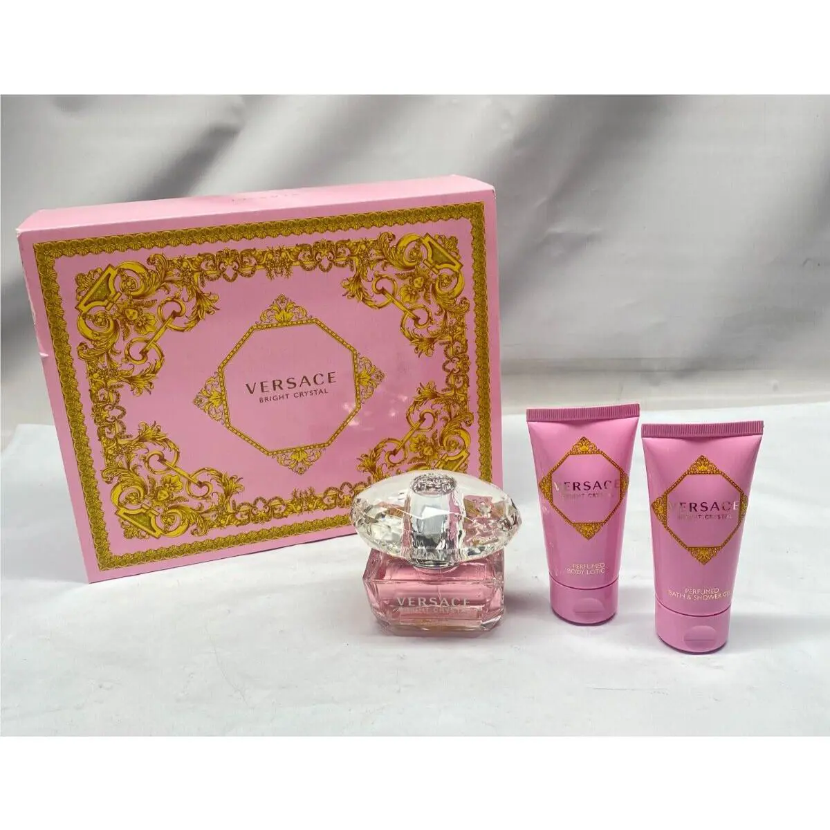 Versace Bright Crystal Perfume Shower Gel Lotion - 1.7 oz - Gift Set