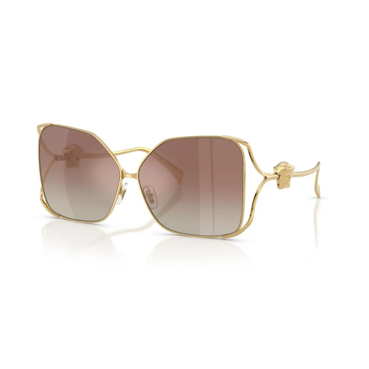 Versace Sunglasses VE2288 1002B8 62mm Gold / Gradient Brown Mirror Silver Lens