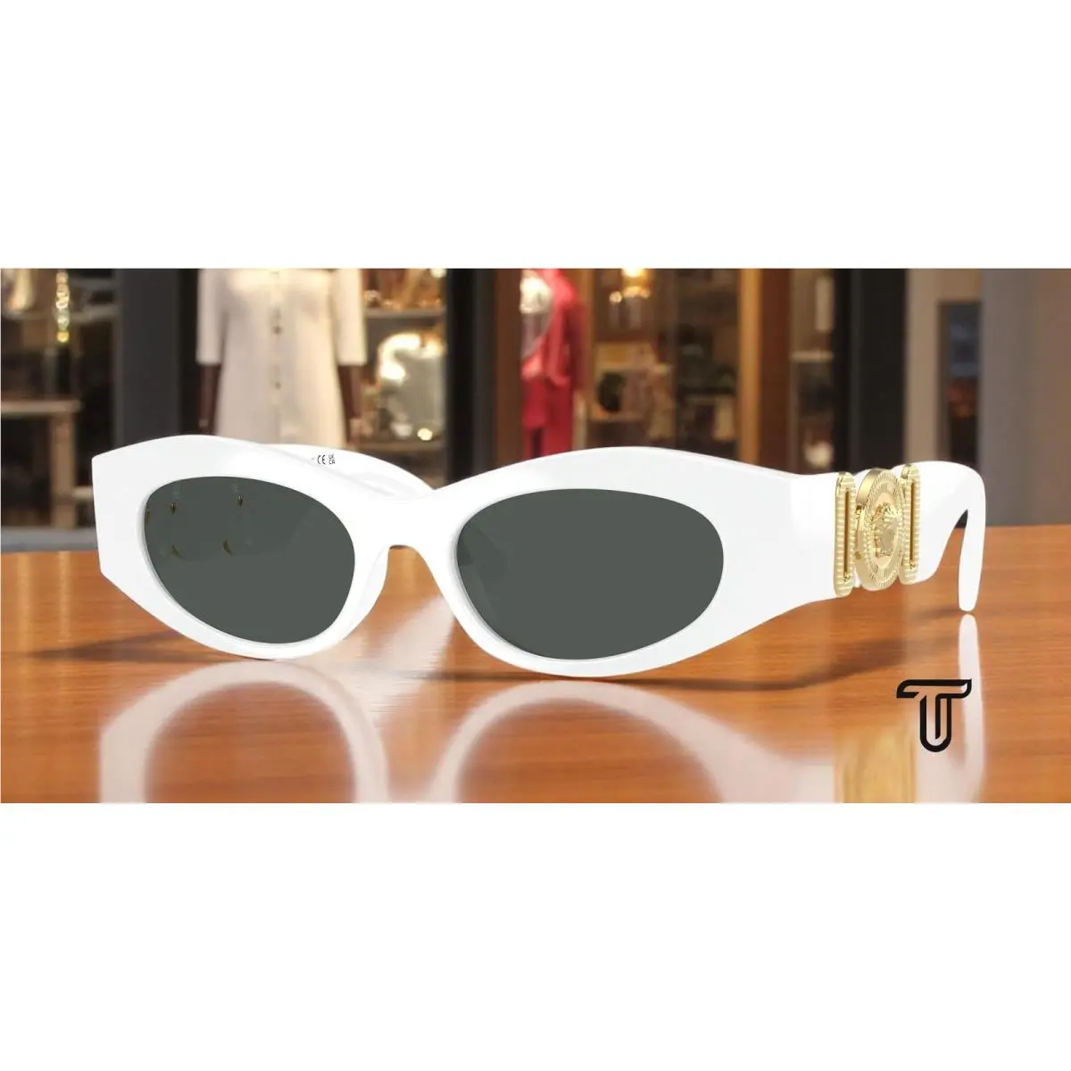 Versace VE4480U 314 87 White Dark Grey 51 mm Women`s Sunglasses