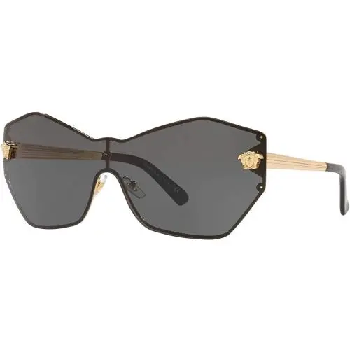 Versace VE2182 100287 Sunglasses Gold / Dark Grey Lens