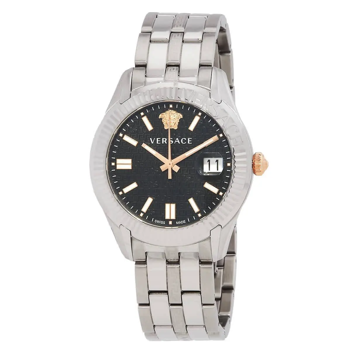 Versace Greca Time Quartz Black Dial Men`s Watch VE3K00322