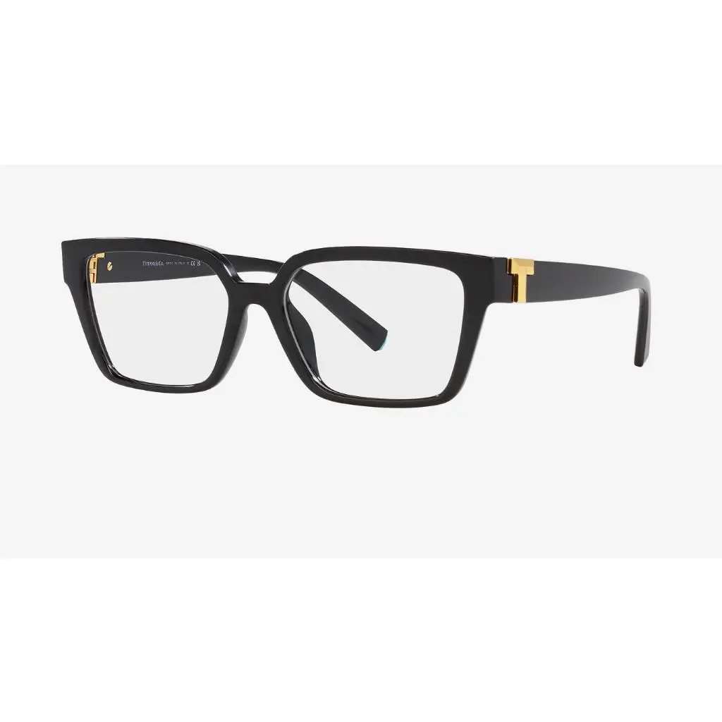 Tiffany Eyeglasses Glasses TF 2232U 8001 Gloss Black Gold Logo 55-16-140 W/case