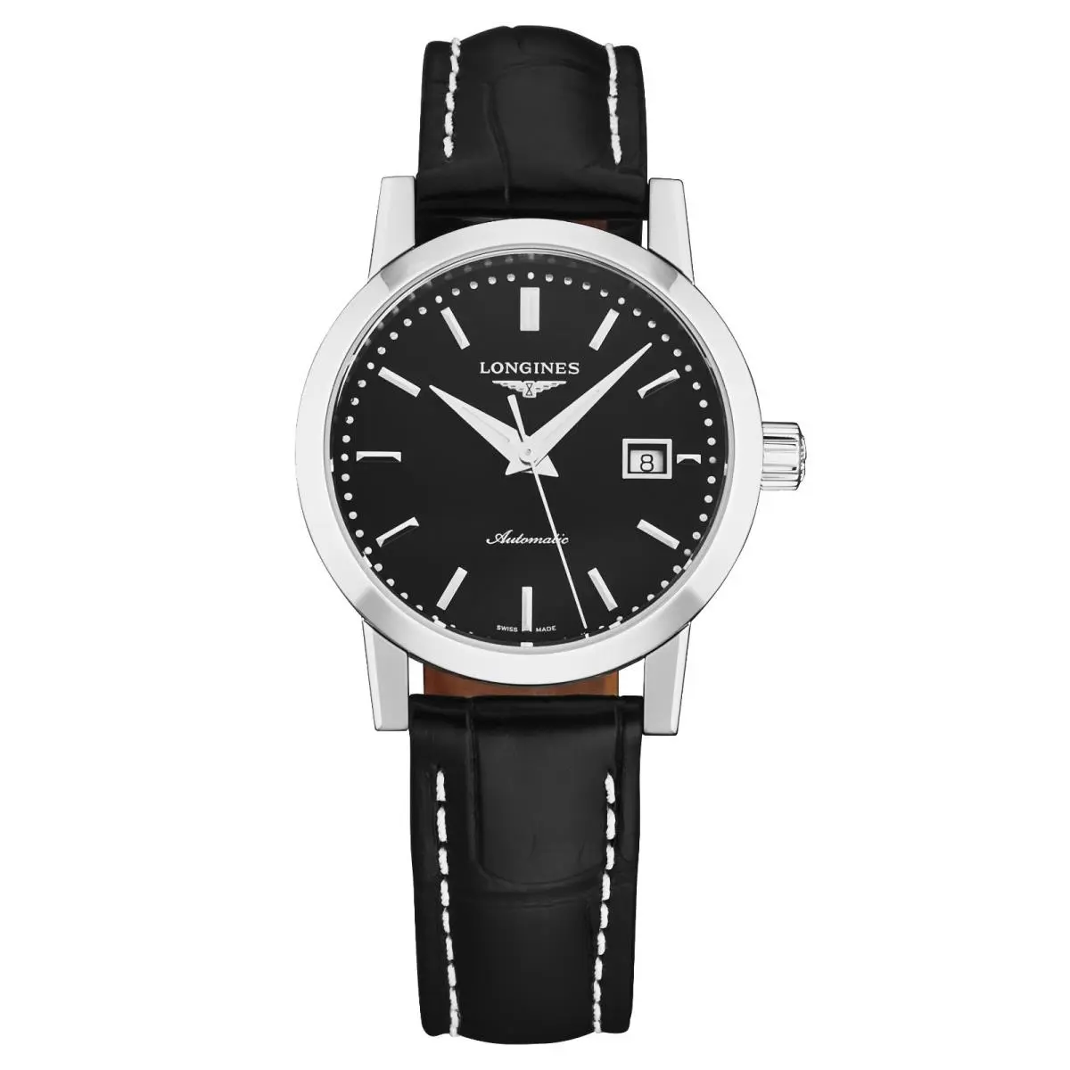 Women`s Classic Automatic Black Dial Leather Strap L4.325.4.52.0 by Longines