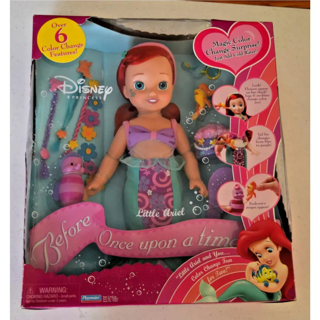 Disney Princess Little Ariel Doll Before Once Upon a Time 72200 72201 Color Chng