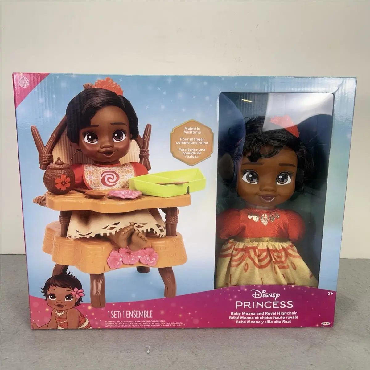 Disney Princess Baby Moana and Royal Highchair Mealtime Set Toy