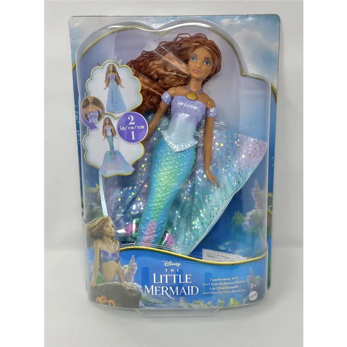 Disney Princess The Little Mermaid Transforming Ariel Doll 2023