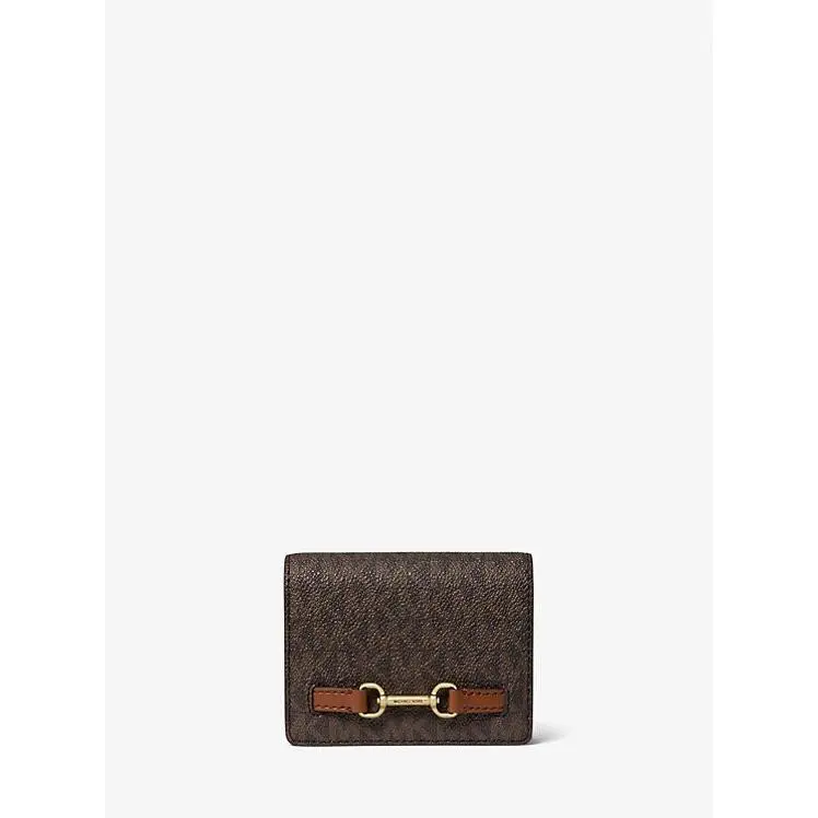 Michael Kors Wallet Carson Small Flap Brown Leather