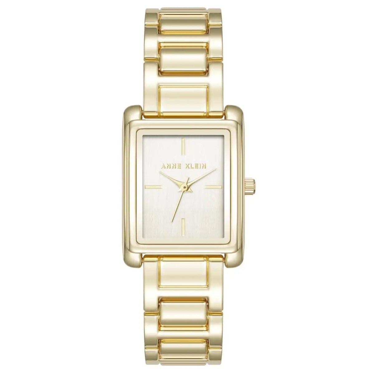 Anne Klein AK-5216BKGB Womens Gold-tone Quartz Bracelet Watch Black Dial - Black/Gold