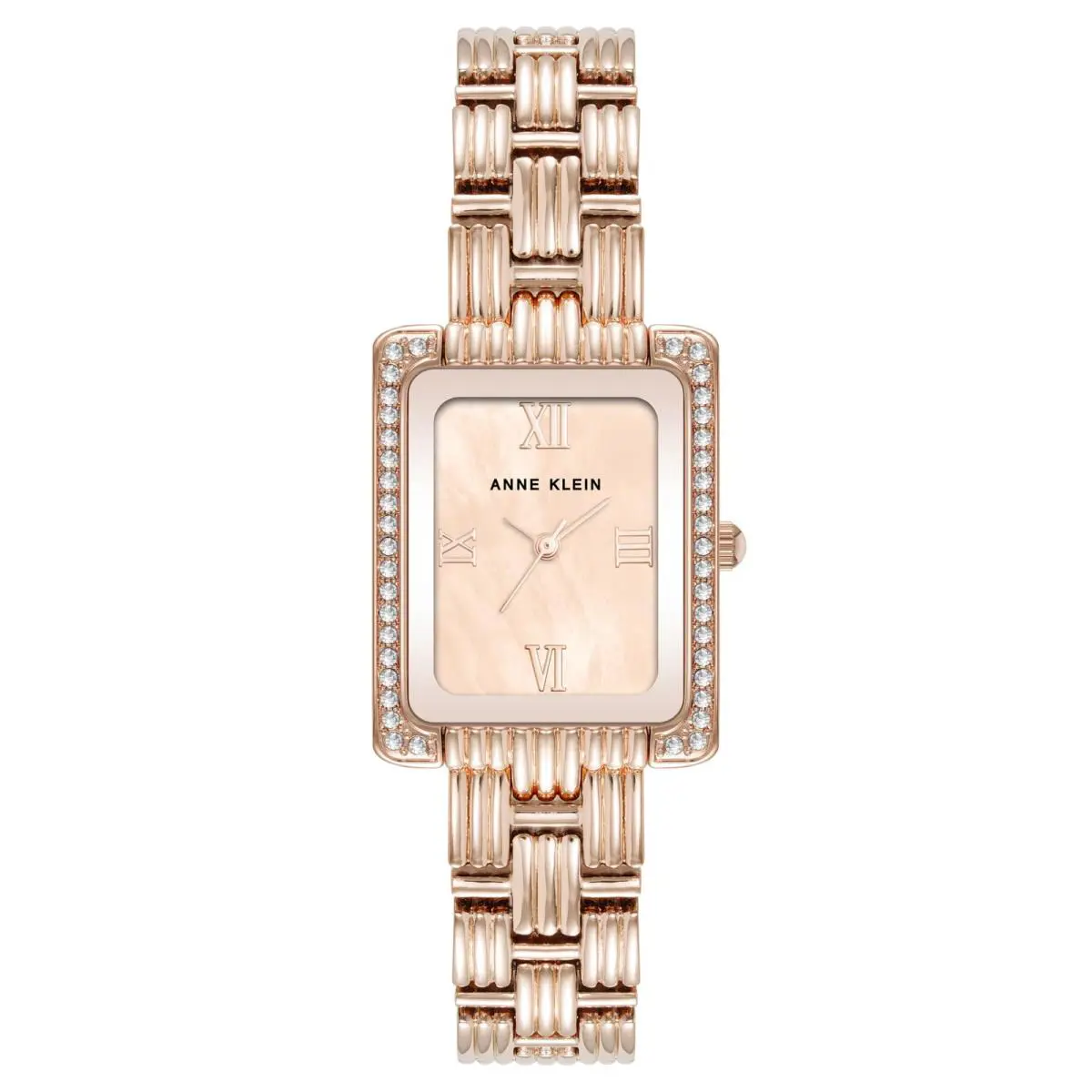 Anne Klein AK-5168RGRG Womens Rose Gold Quartz Watch Classic Bracelet - Rose Gold