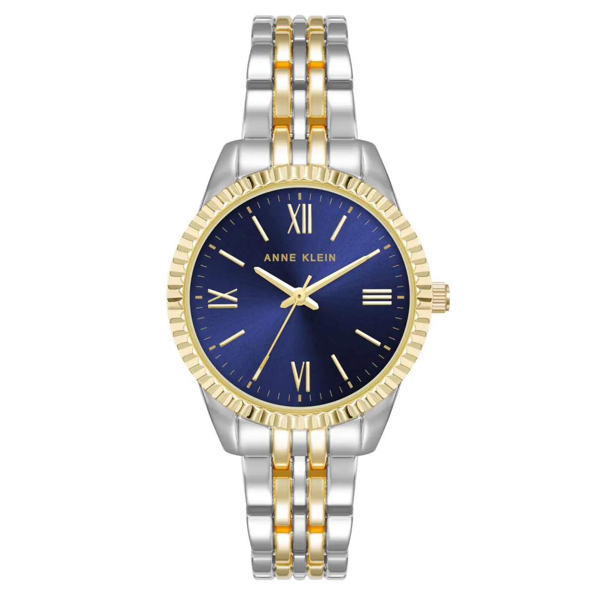 Anne Klein AK-5087NVTT Womens Two-tone Navy Quartz Dress Bracelet Watch