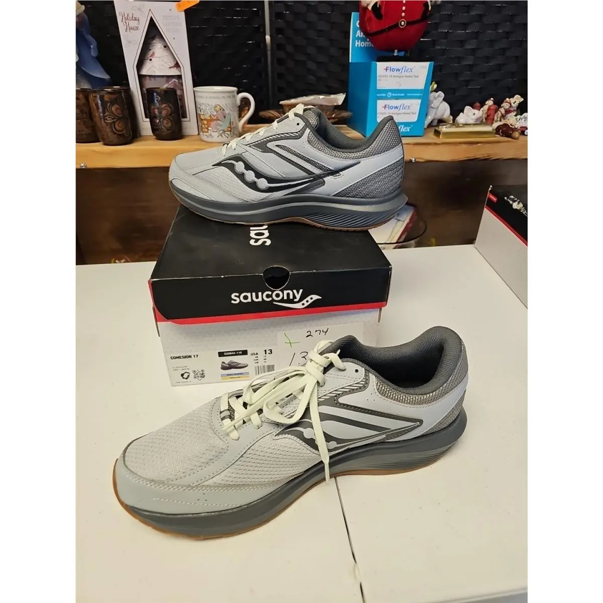 Saucony Mens Cohesion 17 S20944-116 Running Sneaker Shoes Size 13 Wide