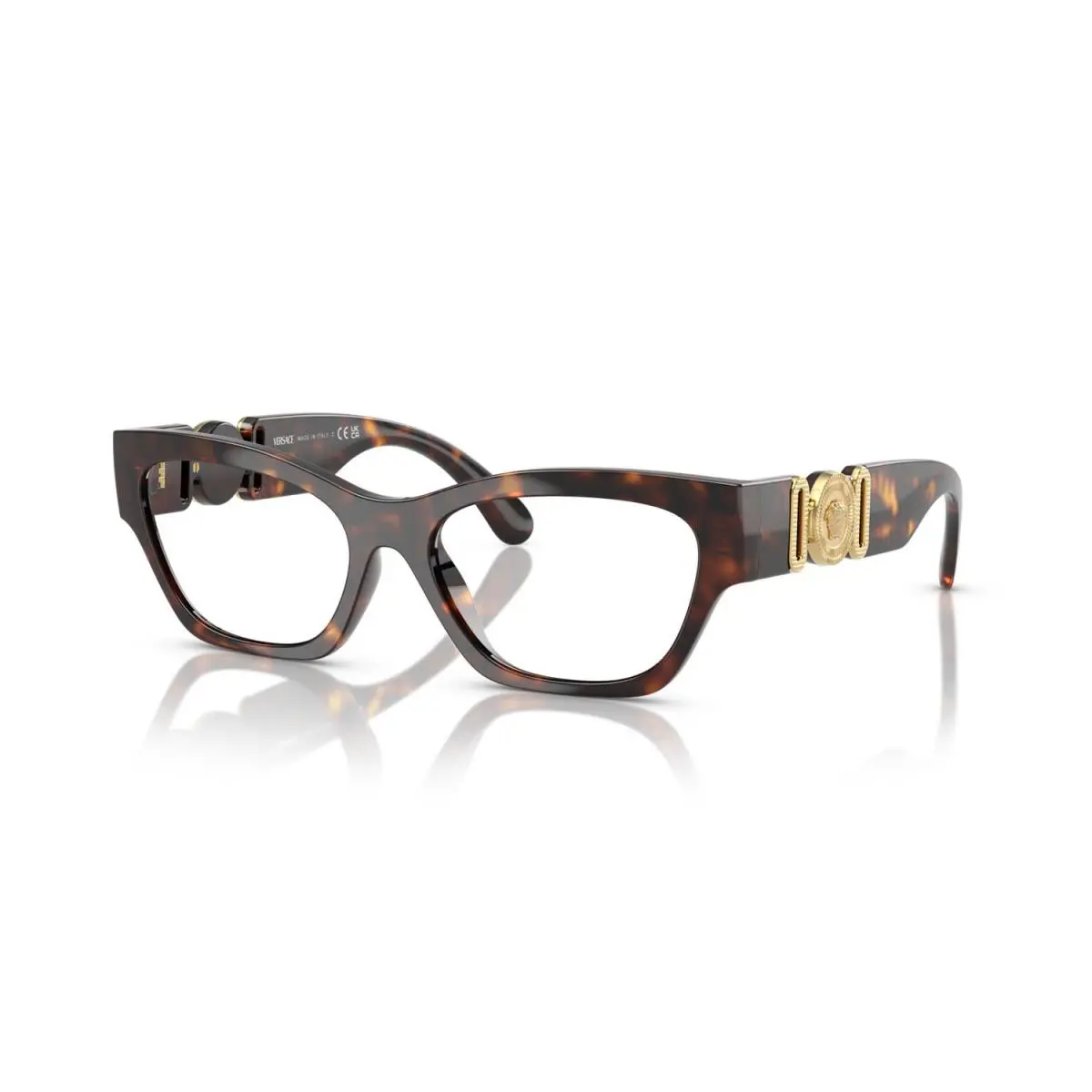 Versace VE3367U 108 Eyeglasses 52mm Havana / Clear Demo Lens