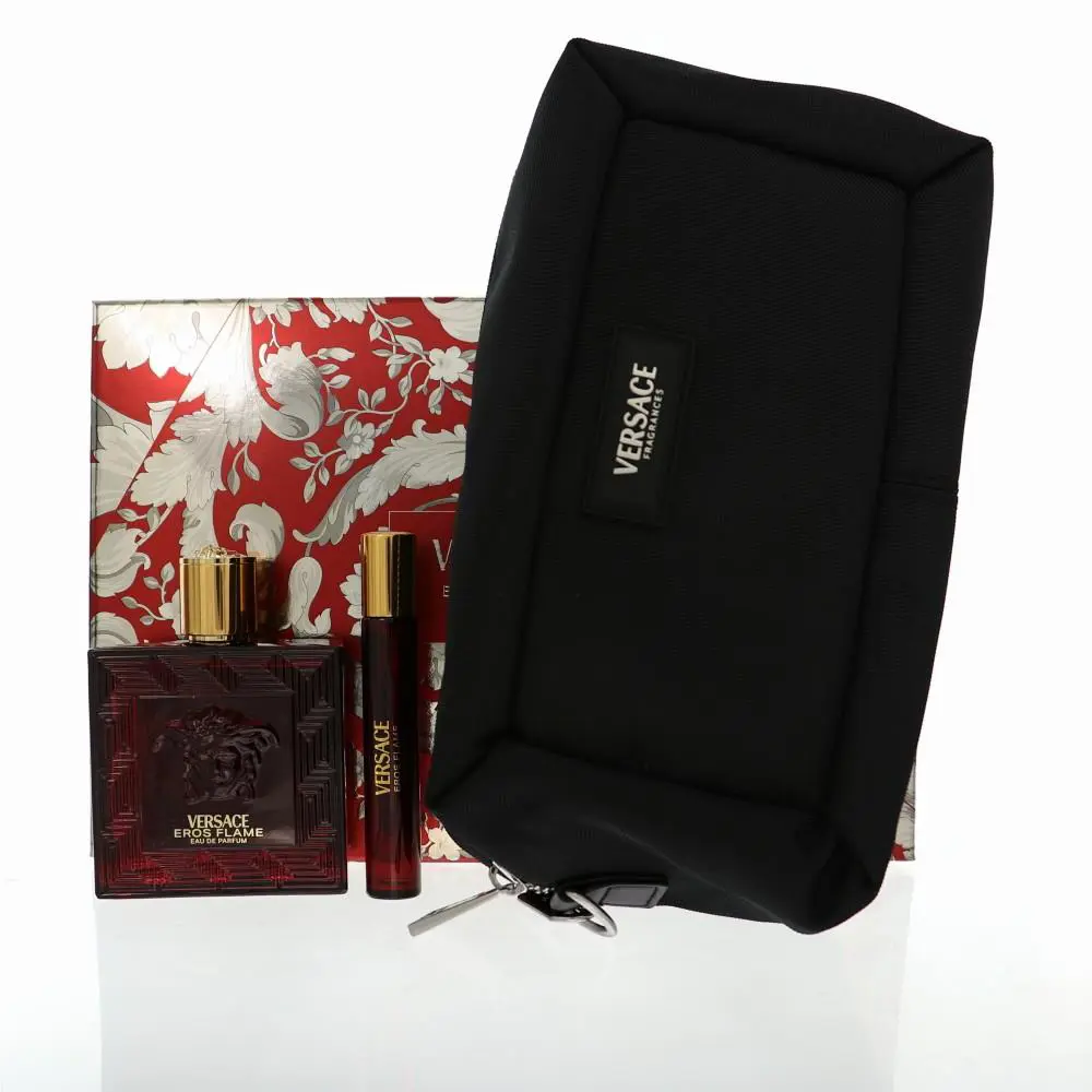 Versace Eros Flame by Versace Gift Set For Men 2 Piece Set For Men: 3.4 Oz Eau