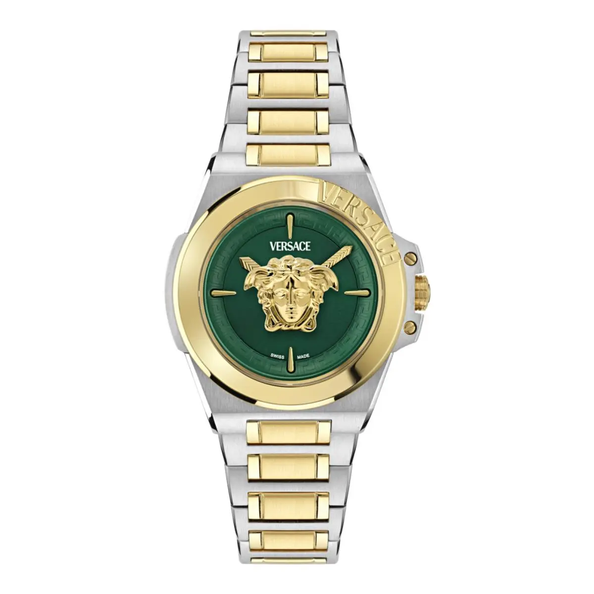 Versace Womens Two Tone 37mm Bracelet Fashion Watch