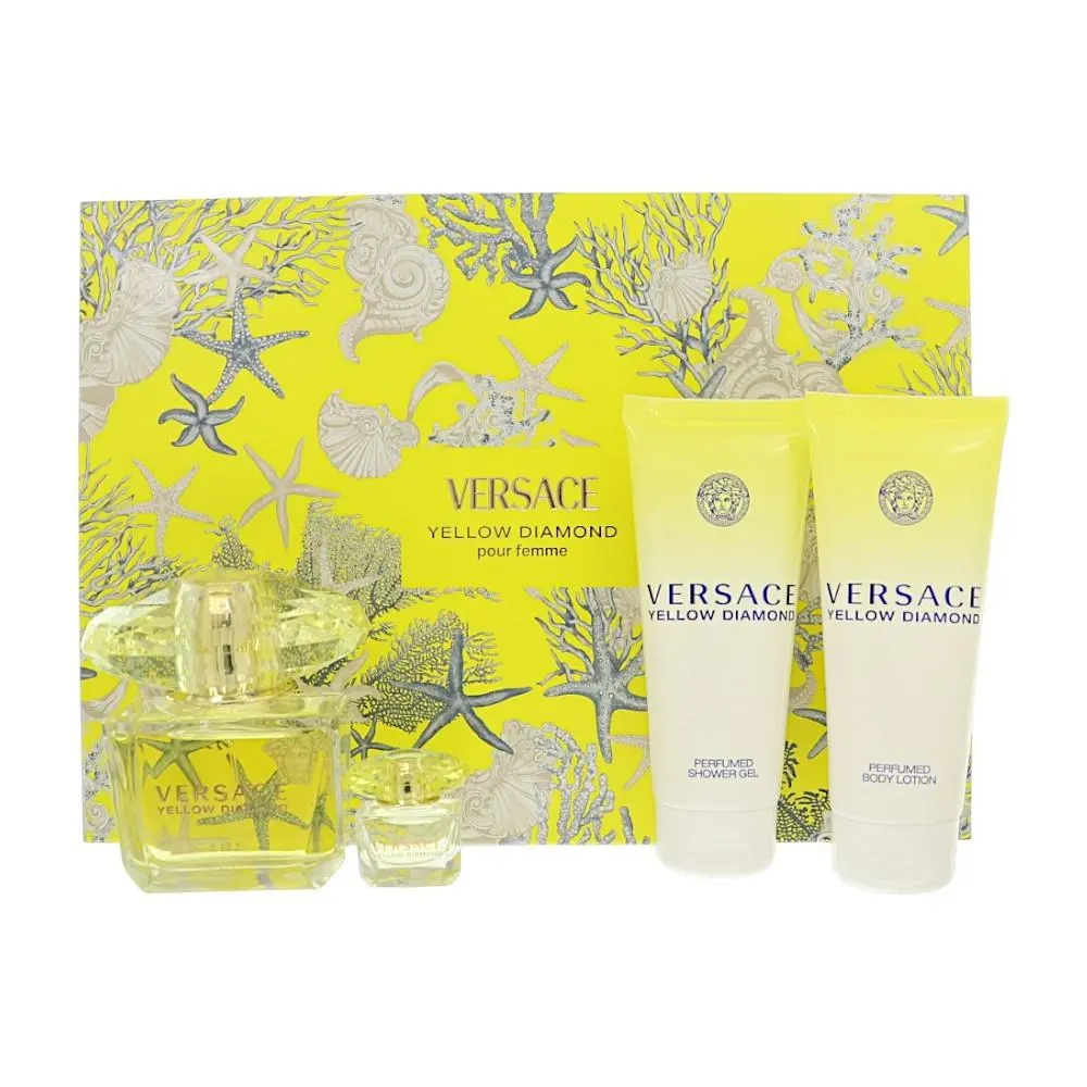 Yellow Diamond  Gift Set For Women 3 Oz Eau De Toilette Spray by Versace