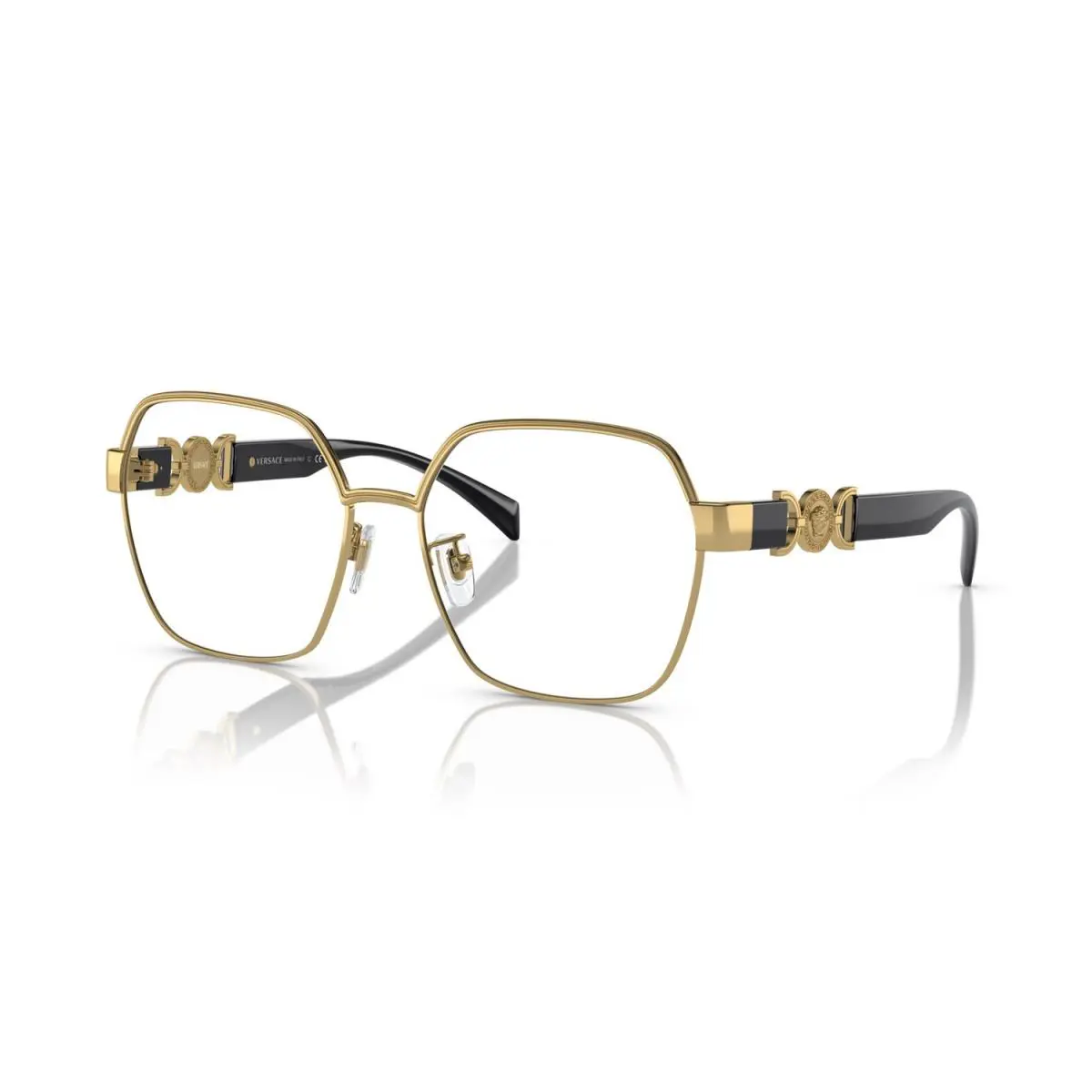 Versace VE1291D 1002 Eyeglasses 56mm Gold / Clear Demo Lens