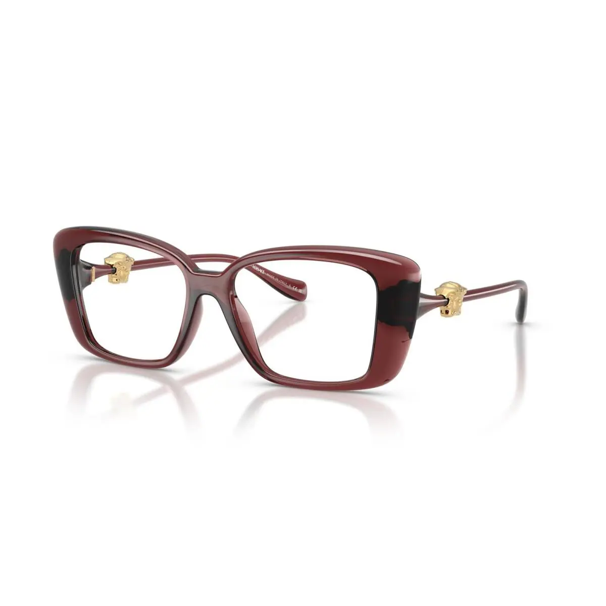 Versace VE3385U 5539 Eyeglasses 53mm Transparent Red / Clear Demo Lens