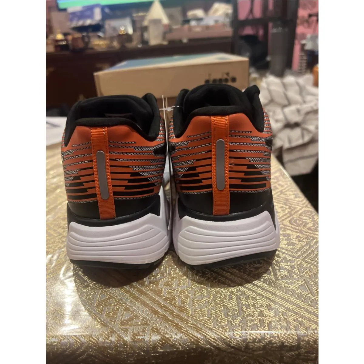 Diadora shoes - Diadora Mythos Blushield Vigore - Mythos Blushield Vigore - 101178046 01 D0009 - Silver / Black / Mandarin (UPC: 0193867808060) 10