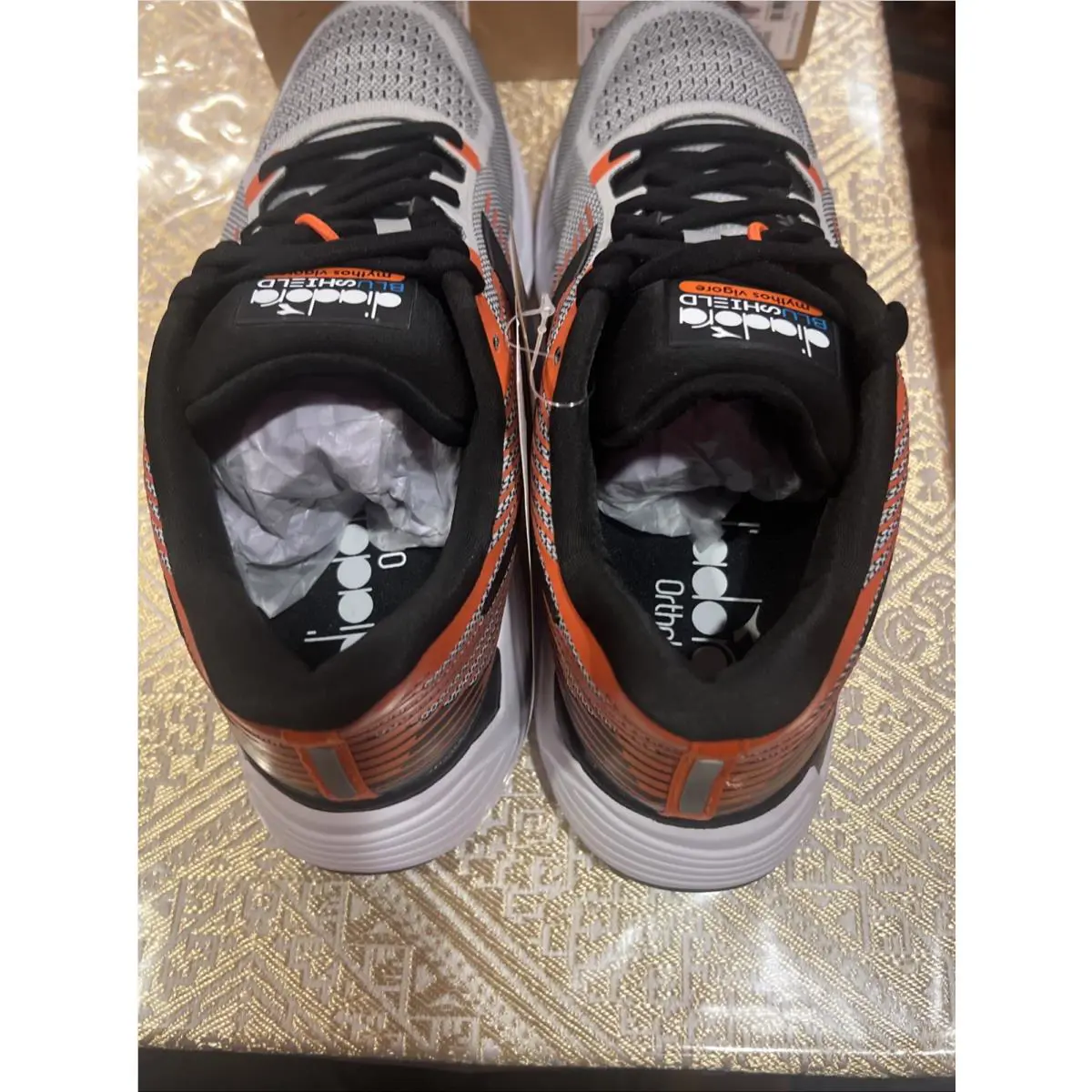 Diadora shoes - Diadora Mythos Blushield Vigore - Mythos Blushield Vigore - 101178046 01 D0009 - Silver / Black / Mandarin (UPC: 0193867808060) 11