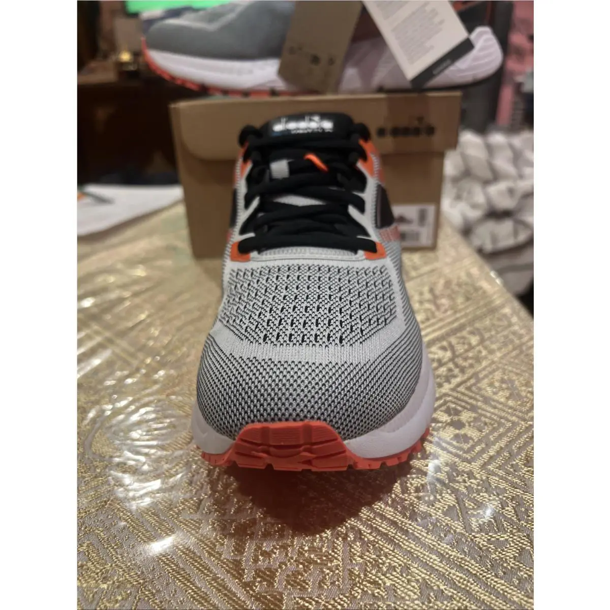 Diadora shoes - Diadora Mythos Blushield Vigore - Mythos Blushield Vigore - 101178046 01 D0009 - Silver / Black / Mandarin (UPC: 0193867808060) 2