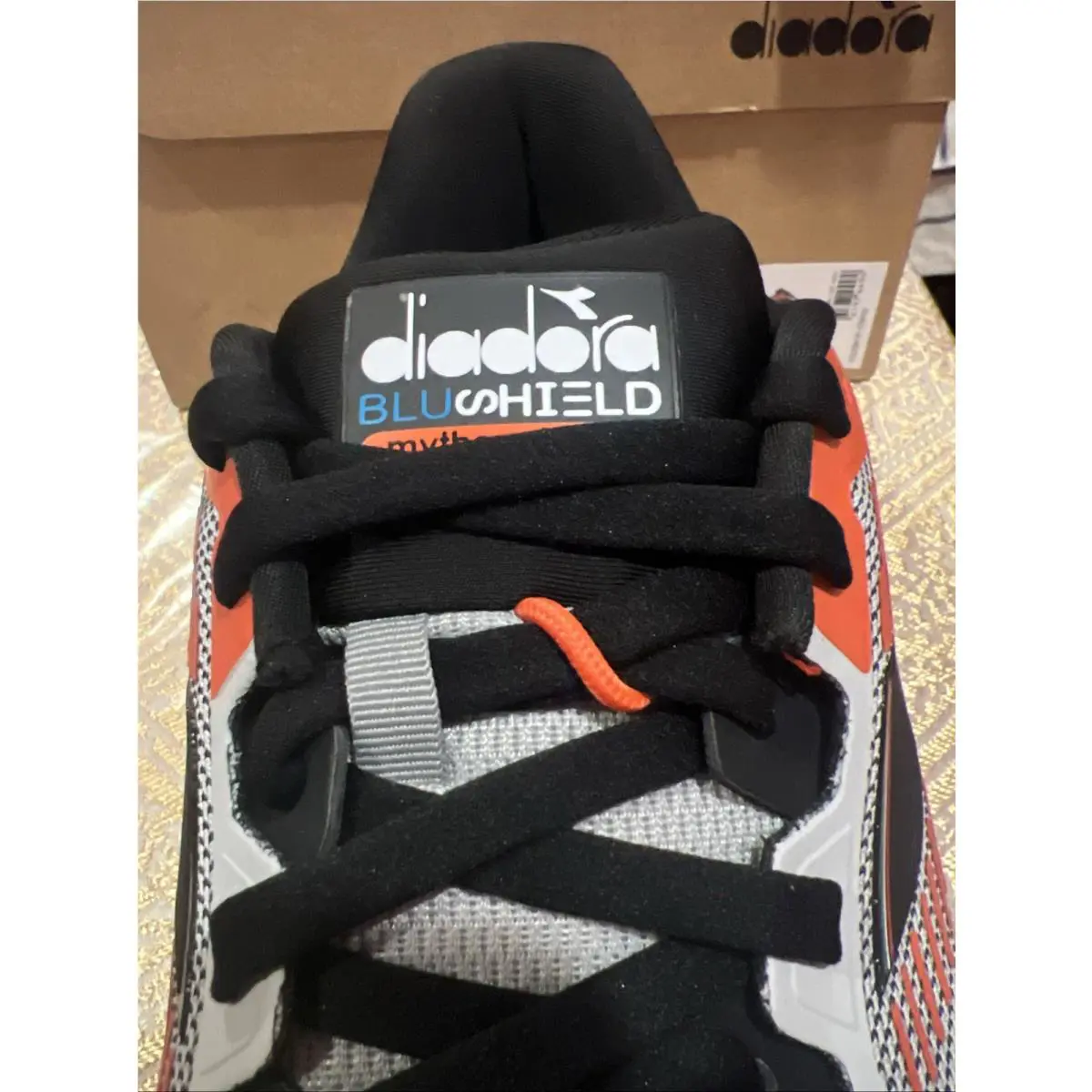 Diadora shoes - Diadora Mythos Blushield Vigore - Mythos Blushield Vigore - 101178046 01 D0009 - Silver / Black / Mandarin (UPC: 0193867808060) 7
