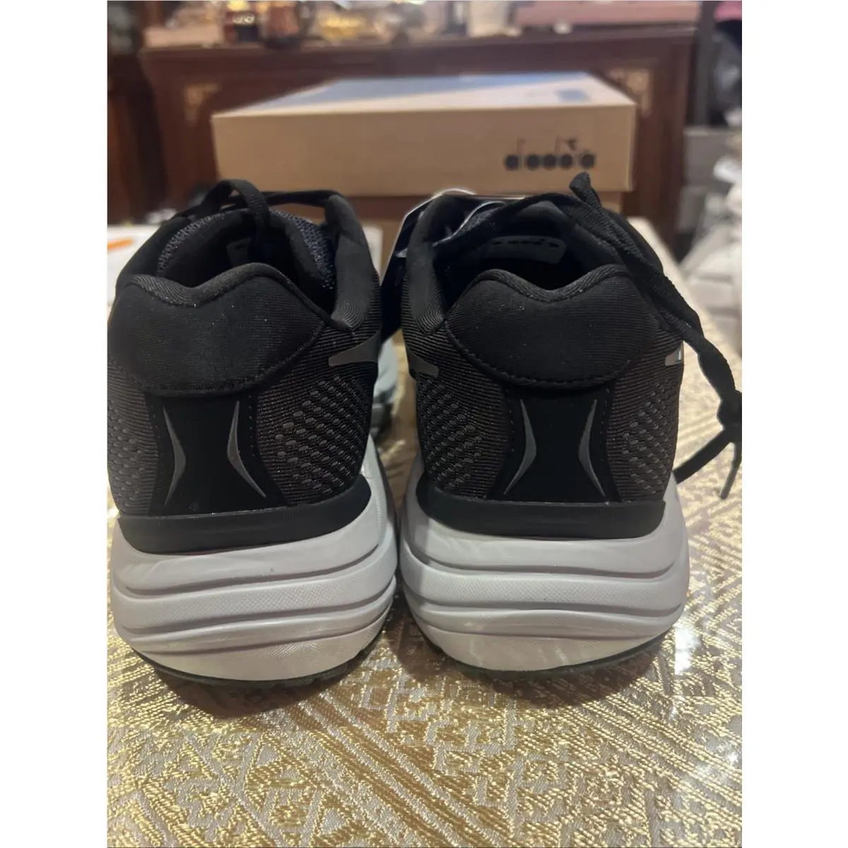 Diadora shoes - Diadora Mythos Blushield 7 Vortice Running - 101178055-C0787 - White / Black / Turkish Sea (UPC: 0193867804222) 9