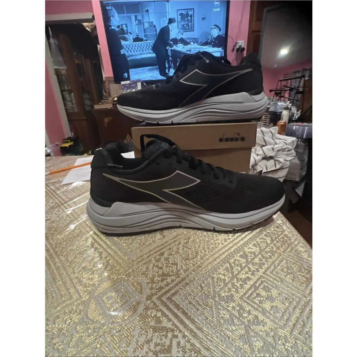 Diadora shoes - Diadora Mythos Blushield 7 Vortice Running - 101178055-C0787 - White / Black / Turkish Sea (UPC: 0193867804222) 2