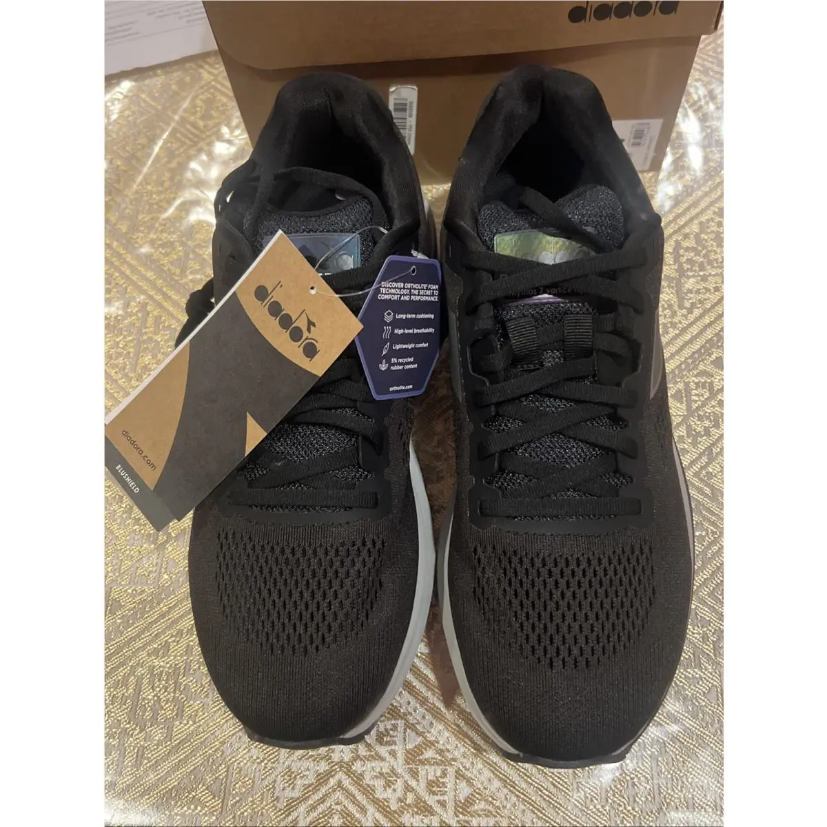 Diadora shoes - Diadora Mythos Blushield 7 Vortice Running - 101178055-C0787 - White / Black / Turkish Sea (UPC: 0193867804222) 7
