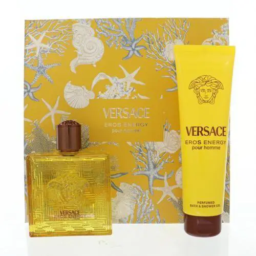 Eros Energy by Versace Gift Set For Men 2 Piece Set For Men: 3.4 Oz Eau De