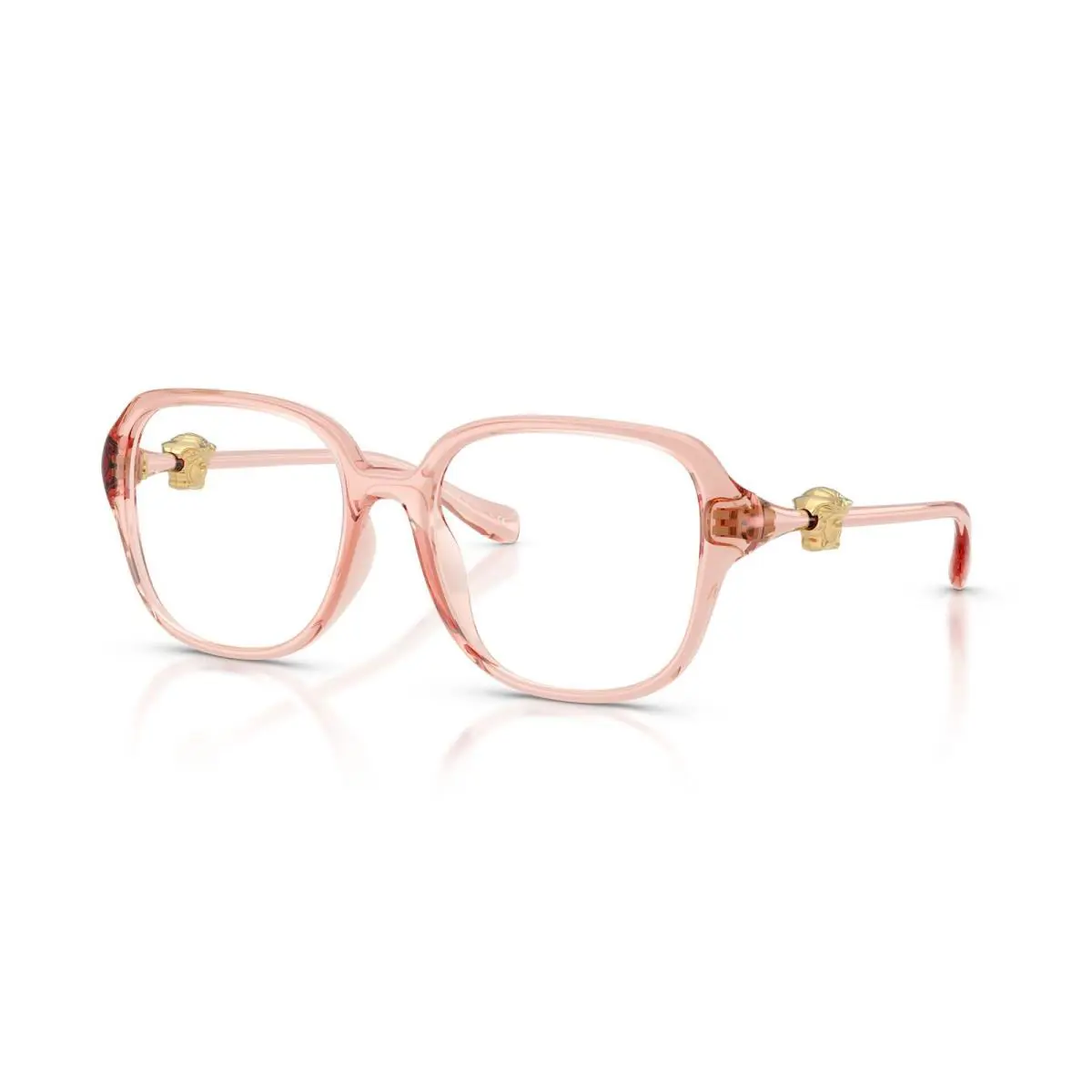 Versace VE3386D 5533 Eyeglasses 55mm Transparent Pink / Clear Demo Lens