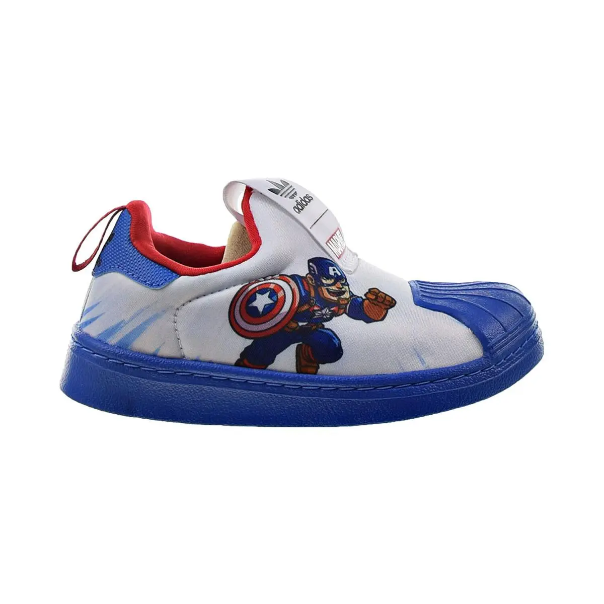 Adidas Superstar 360 Marvel Captain America Little Kids` Shoes White FX4879