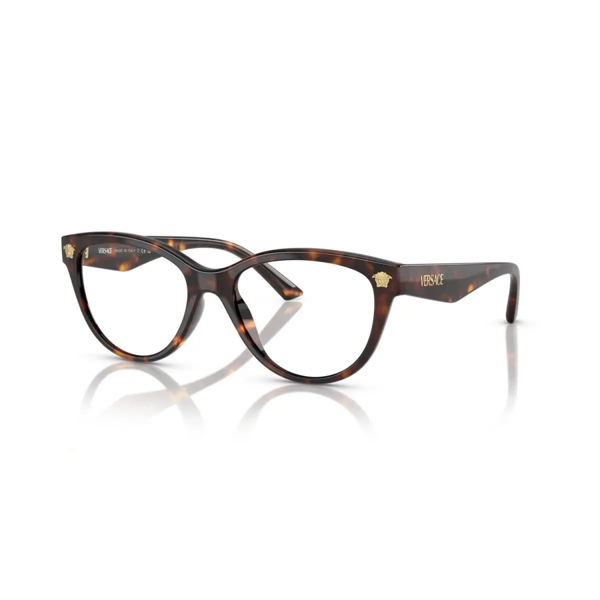 Versace VE3365U 108 Eyeglasses 52mm Havana / Clear Demo Lens