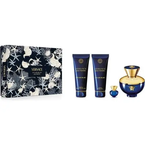 Dylan Blue by Versace Fragrance For Women 4 Piece Gift Set